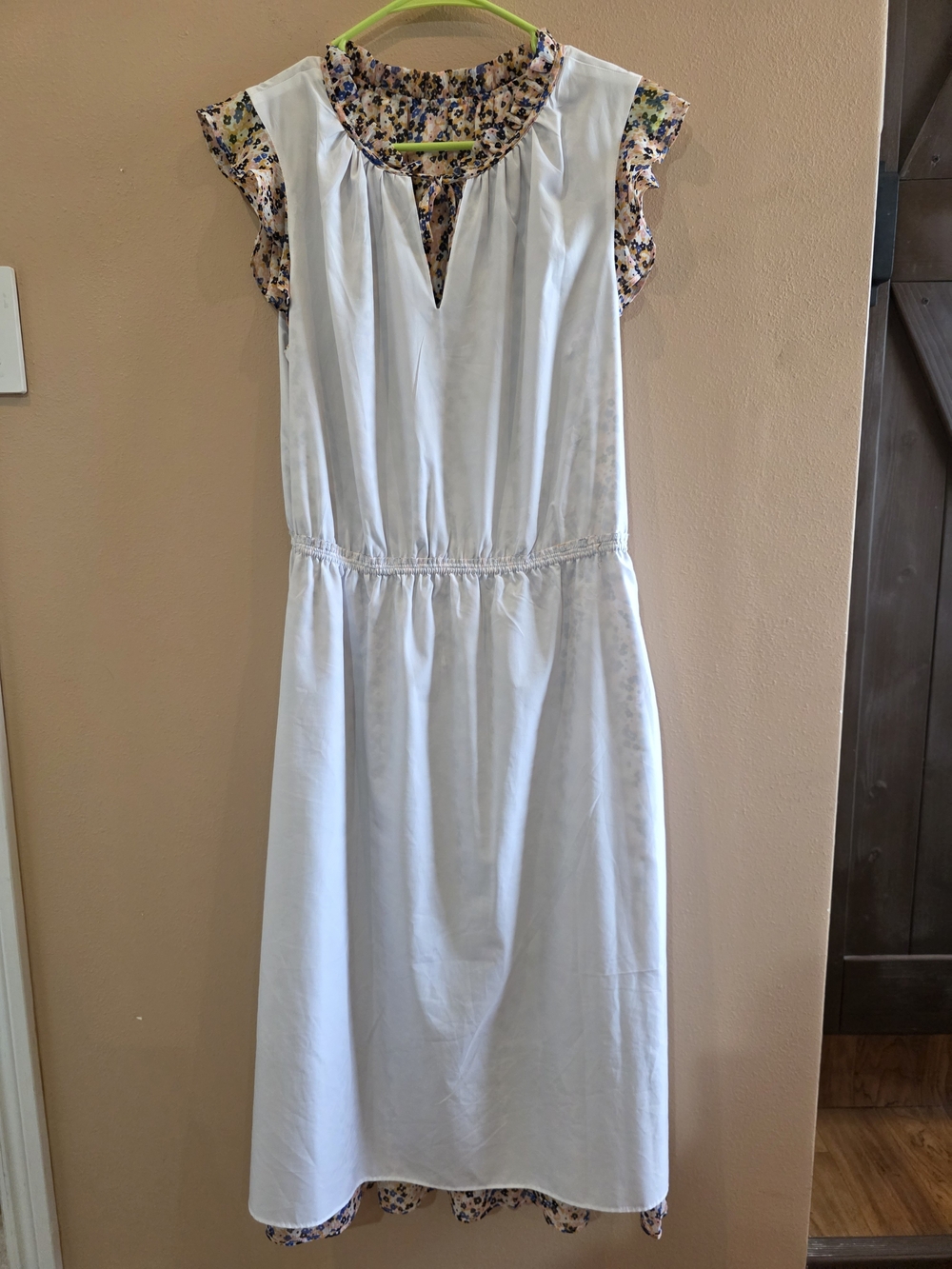 Ann Taylor Factory White Midi Dress with Floral Print Size L - Picture 11 of 14